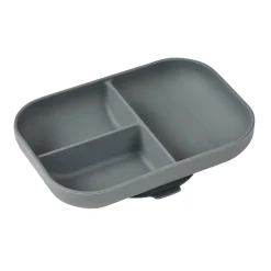 BÉABA Couverts Vaisselle Et Bavoirs*Assiette compartimentée silicone Gris minéral Blue