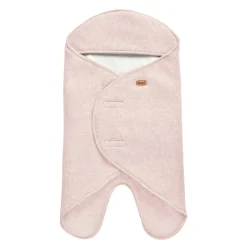 BÉABA Chancelières Et Nids D'ange*Babynomade® double polaire Rose poudré Heathergrey