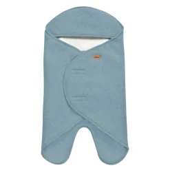 BÉABA Chancelières Et Nids D'ange*Babynomade® double polaire Bleu baltique Heathergrey