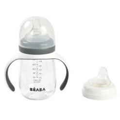 BÉABA Biberons Et Accessoires*Biberon d'apprentissage 2 en 1 210ml Gris minéral Windyblue