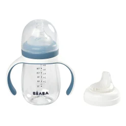 BÉABA Biberons Et Accessoires*Biberon d'apprentissage 2 en 1 - 210ml Bleu Windyblue