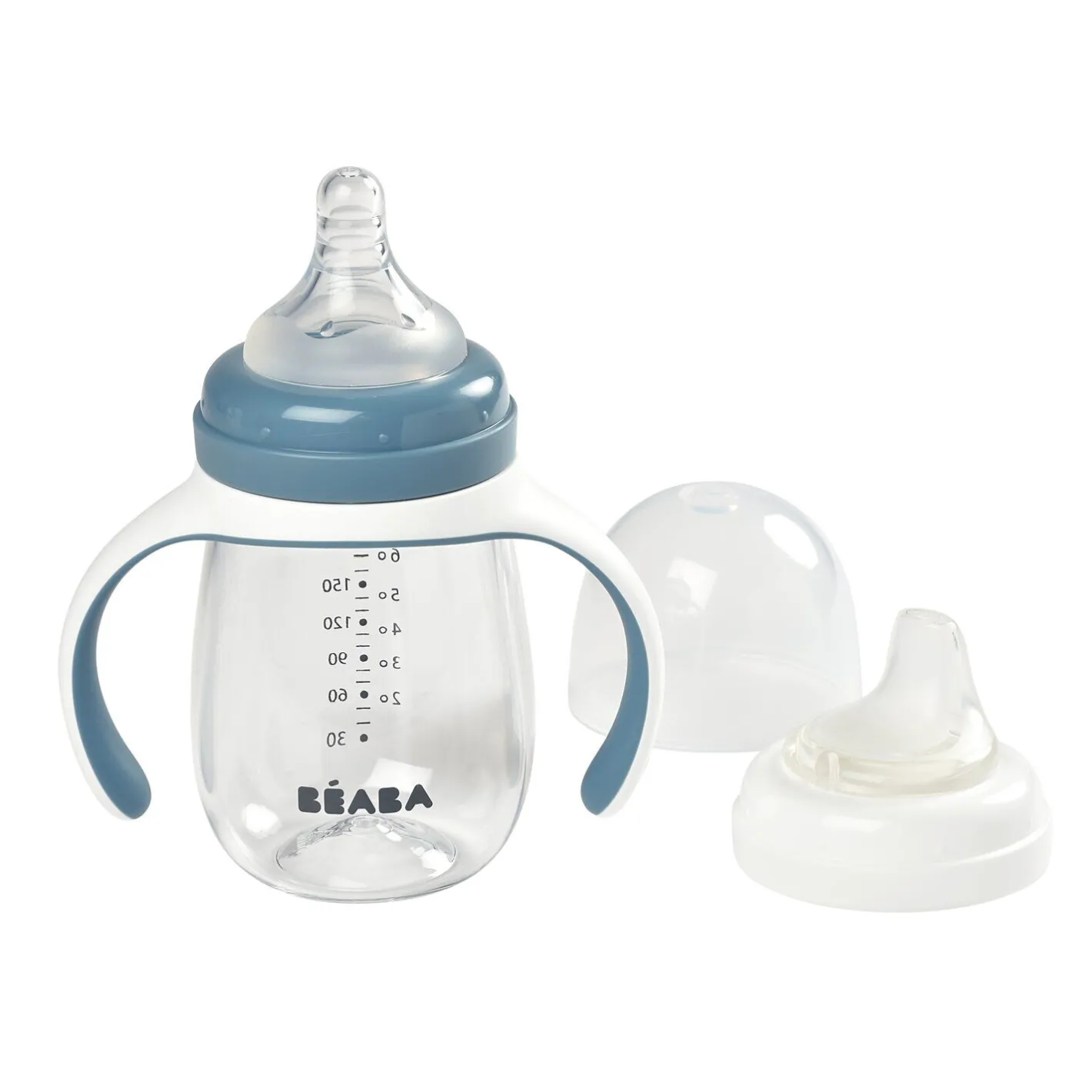 BÉABA Biberons Et Accessoires*Biberon d'apprentissage 2 en 1 - 210ml Bleu Windyblue