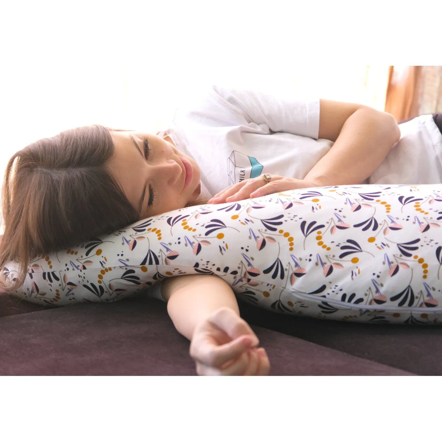 BÉABA Coussin D'allaitement*Big Flopsy™ Jersey Howell white Bird