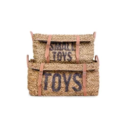 BÉABA Paniers De Rangement*Coffre à jouets en rotin Anthracite 2pcs