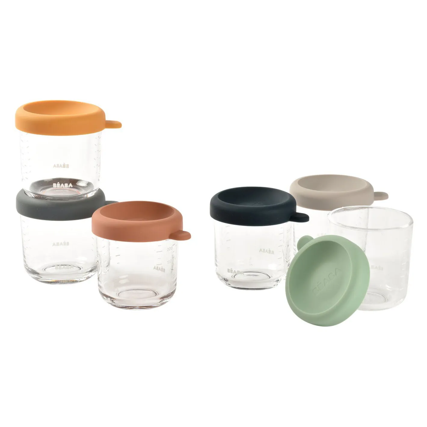 BÉABA Pots De Conservation|Pots De Conservation*Coffret 6 portions verre 250ml Sunrise