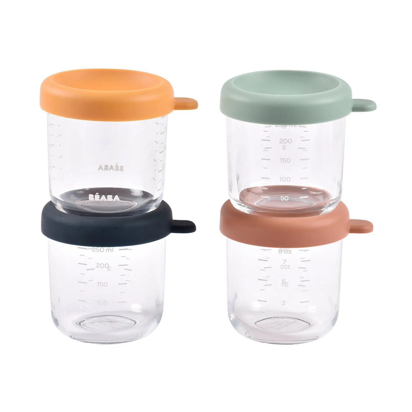 BÉABA Couverts Vaisselle Et Bavoirs*Coffret 4 portions verre 250ml Sunrise