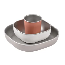 BÉABA Couverts Vaisselle Et Bavoirs*Coffret repas inox Terracotta Sagegreen
