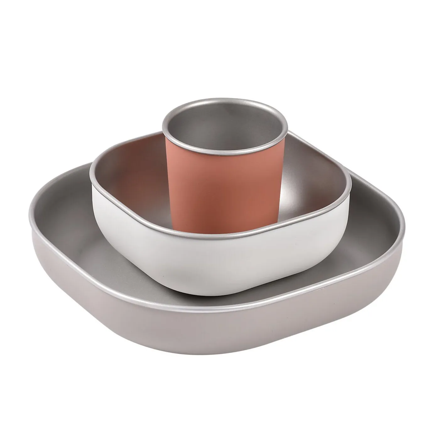 BÉABA Couverts Vaisselle Et Bavoirs*Coffret repas inox Terracotta Sagegreen
