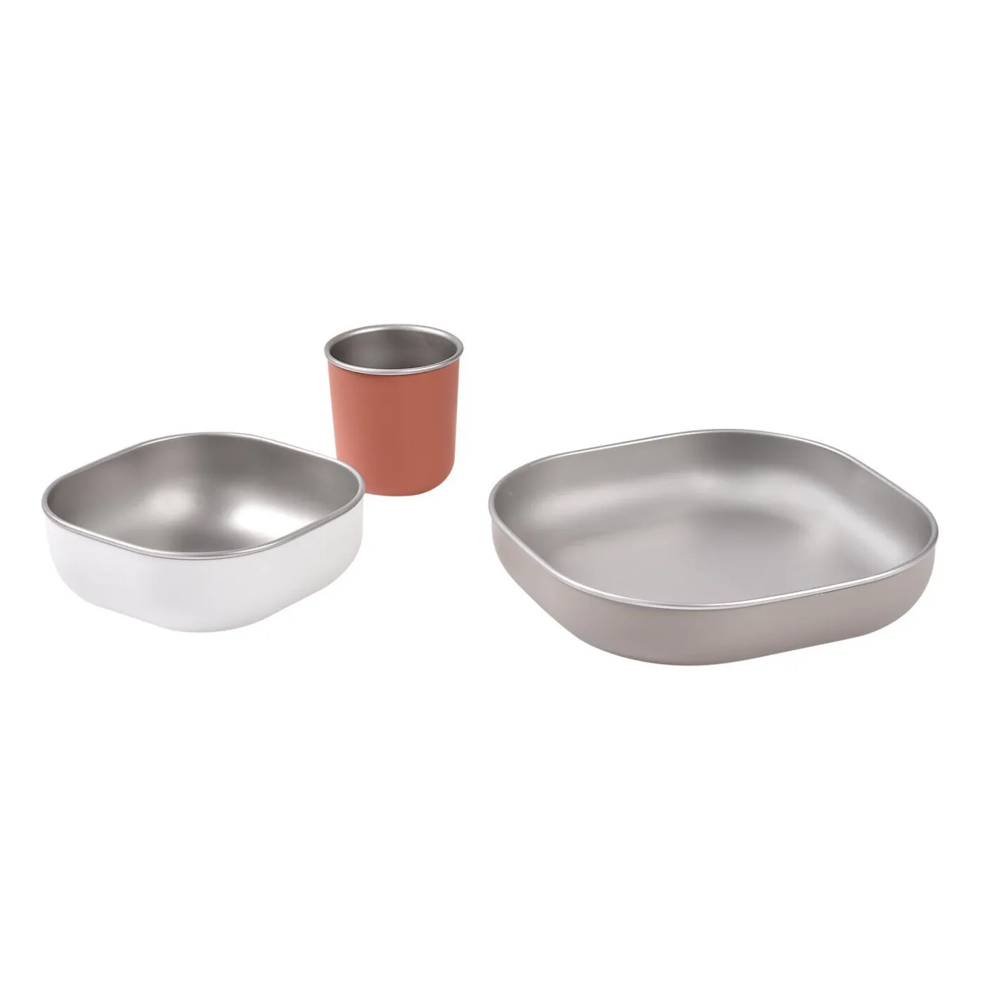 BÉABA Couverts Vaisselle Et Bavoirs*Coffret repas inox Terracotta Sagegreen