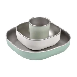 BÉABA Couverts Vaisselle Et Bavoirs*Coffret repas inox Vert sauge Sagegreen