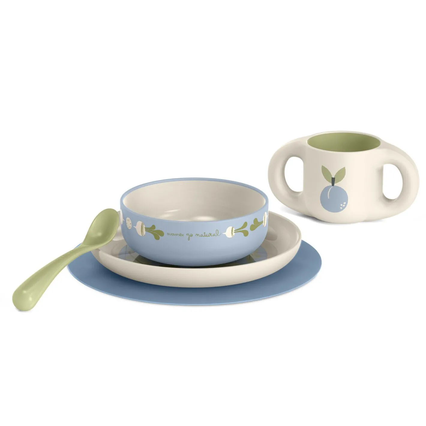 BÉABA Couverts Vaisselle Et Bavoirs*Coffret repas +6m Green