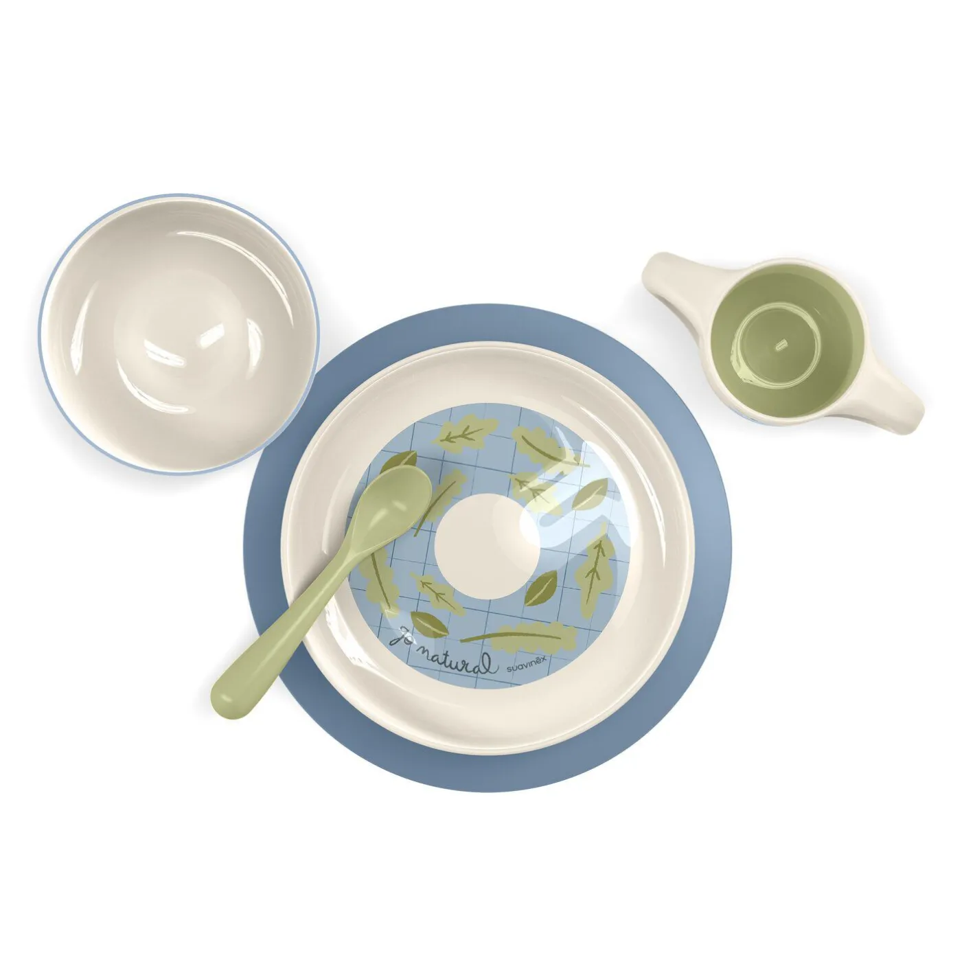 BÉABA Couverts Vaisselle Et Bavoirs*Coffret repas +6m Green