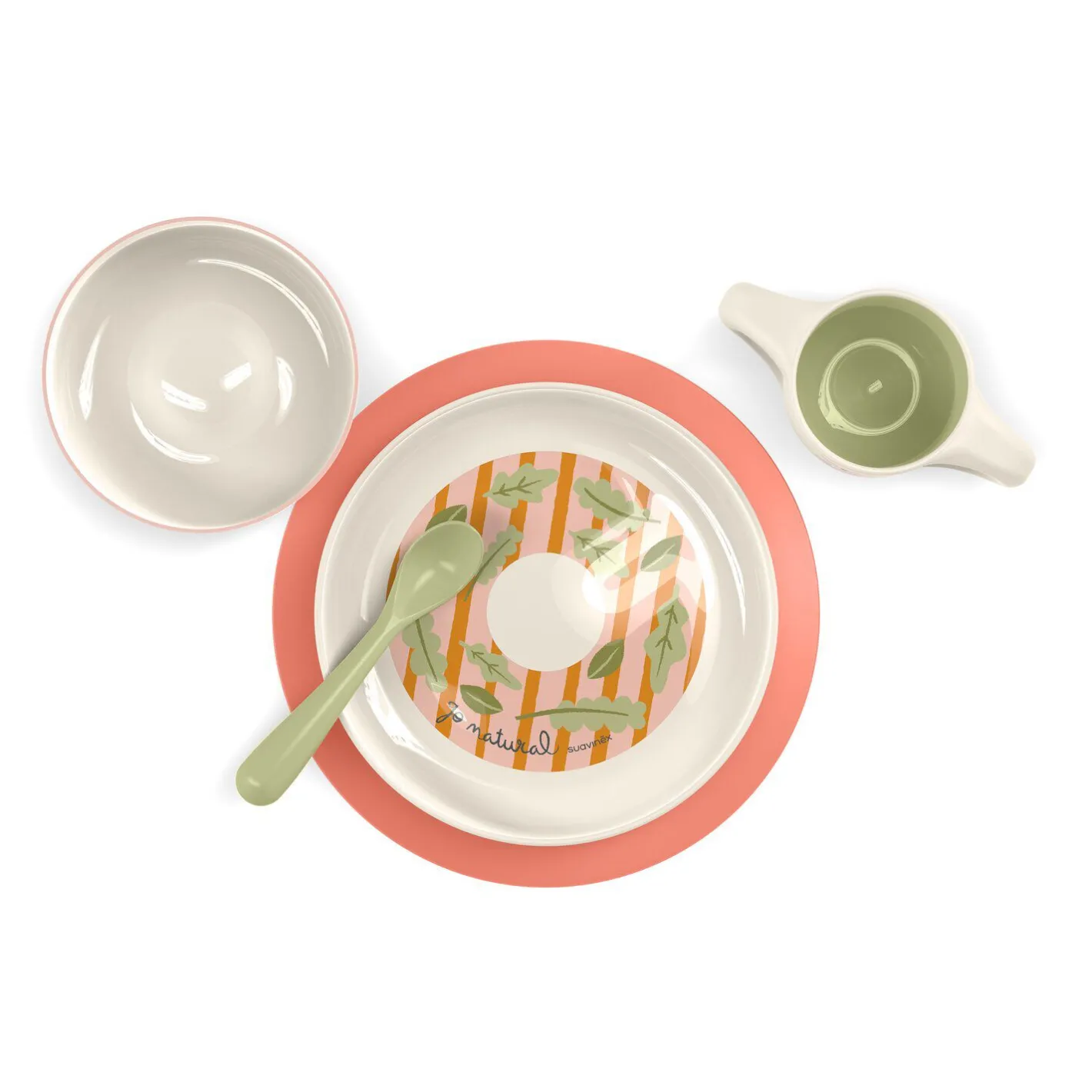 BÉABA Couverts Vaisselle Et Bavoirs*Coffret repas +6m Green