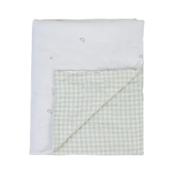 BÉABA Accessoires De Lit|Linges De Lit*Couverture De Bébé - 80x100 Cm - Jersey - Forêt - Mousseline Beige