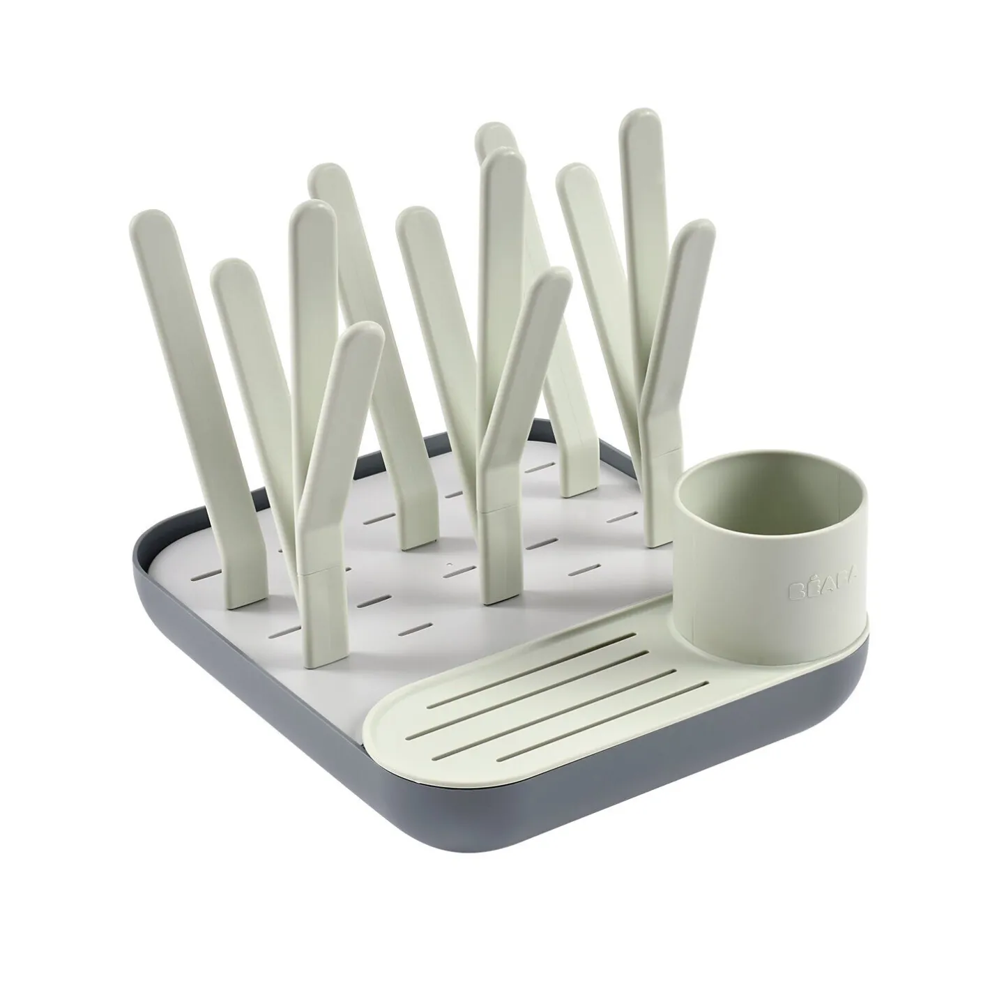 BÉABA Arbre À Biberons*Egoutte-biberons Forêt Vert de gris/ Gris Minéral