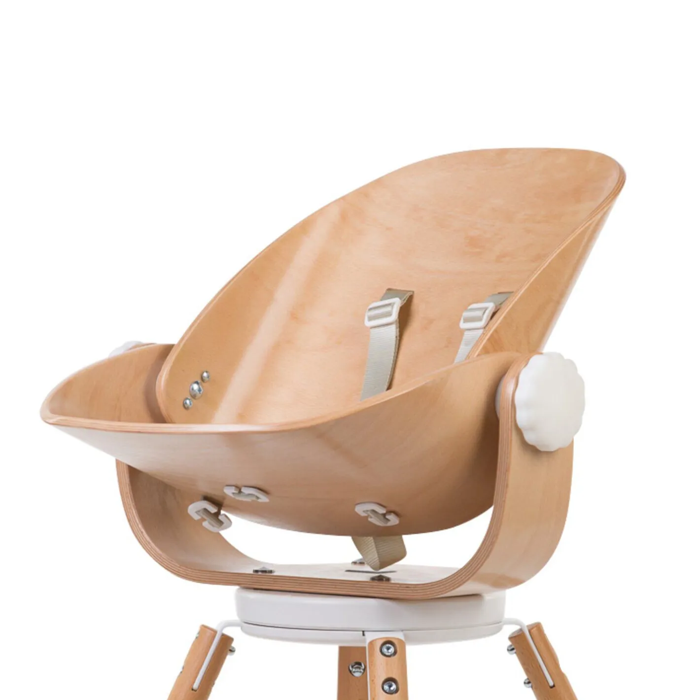BÉABA Chaises Évolutives*Evolu Newborn Seat Pour Evolu 2 + One.80° - Bois - Blanc Nat Natural/white