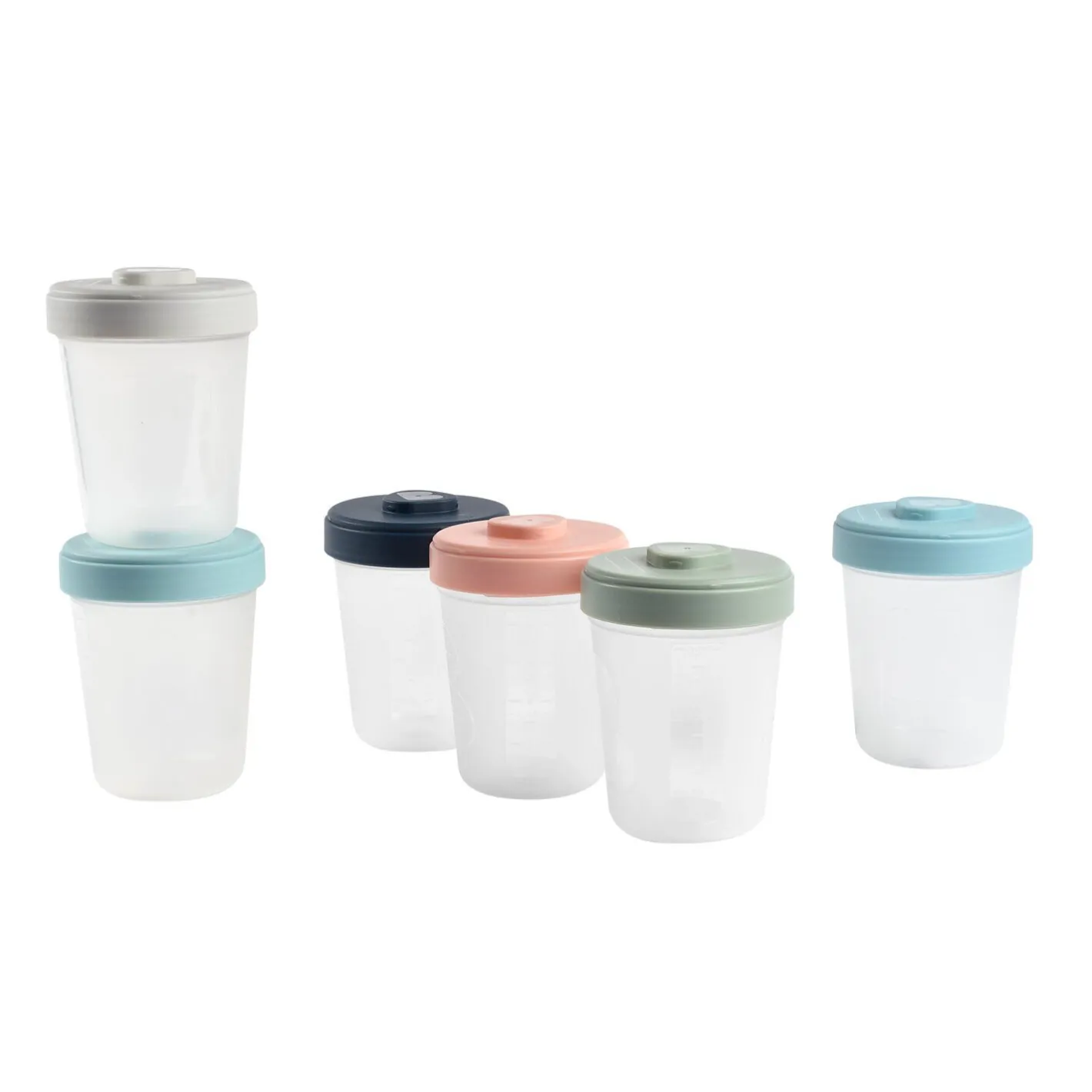 BÉABA Pots De Conservation*Lot de 6 portions clip 2ème âge 250ml Multicolor
