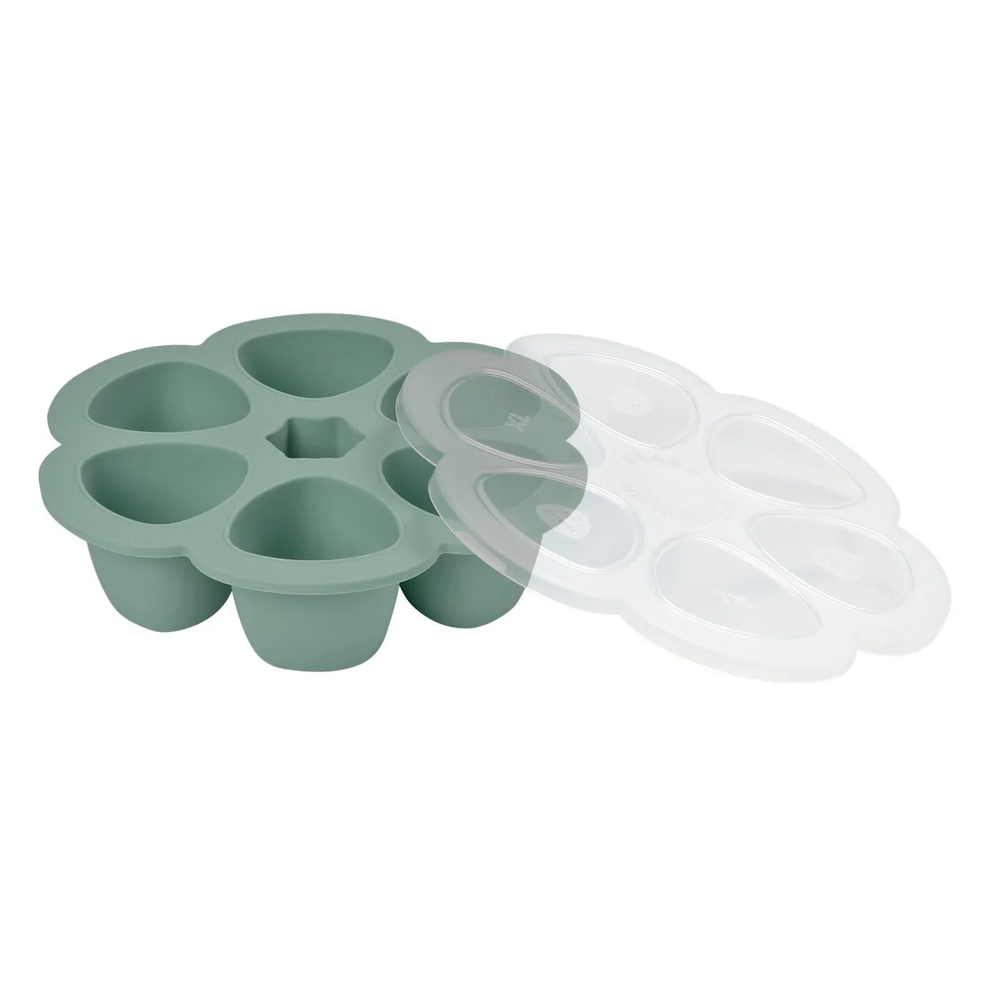 BÉABA Pots De Conservation|Pots De Conservation*Moule multiportions silicone 6X150ml Vert sauge Blue