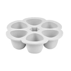 BÉABA Goûter Sain|Couverts Vaisselle Et Bavoirs*Moule multiportions silicone 6X90ml Gris clair Blue