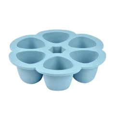 BÉABA Goûter Sain|Couverts Vaisselle Et Bavoirs*Moule multiportions silicone 6X90ml Bleu Blue