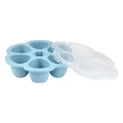 BÉABA Goûter Sain|Couverts Vaisselle Et Bavoirs*Moule multiportions silicone 6X90ml Bleu Blue