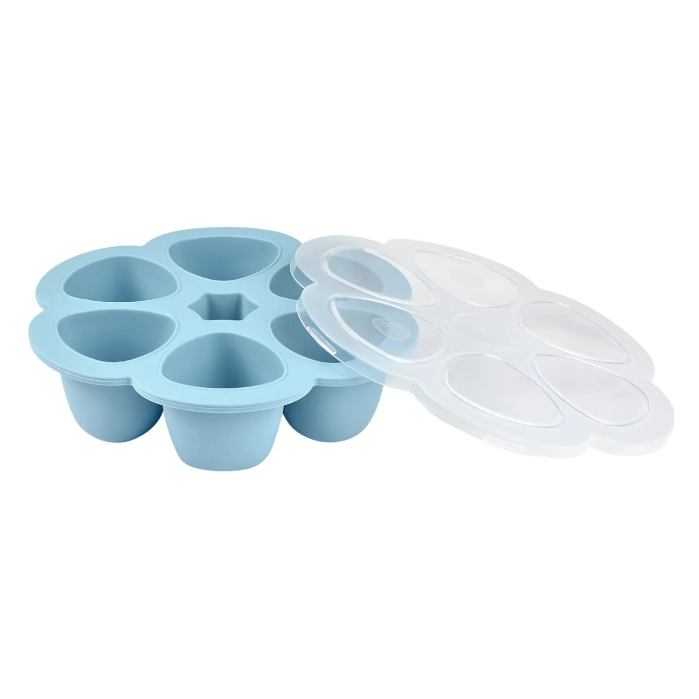 BÉABA Goûter Sain|Couverts Vaisselle Et Bavoirs*Moule multiportions silicone 6X90ml Bleu Blue