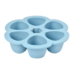 BÉABA Pots De Conservation|Pots De Conservation*Moule multiportions silicone 6X150ml Bleu Blue