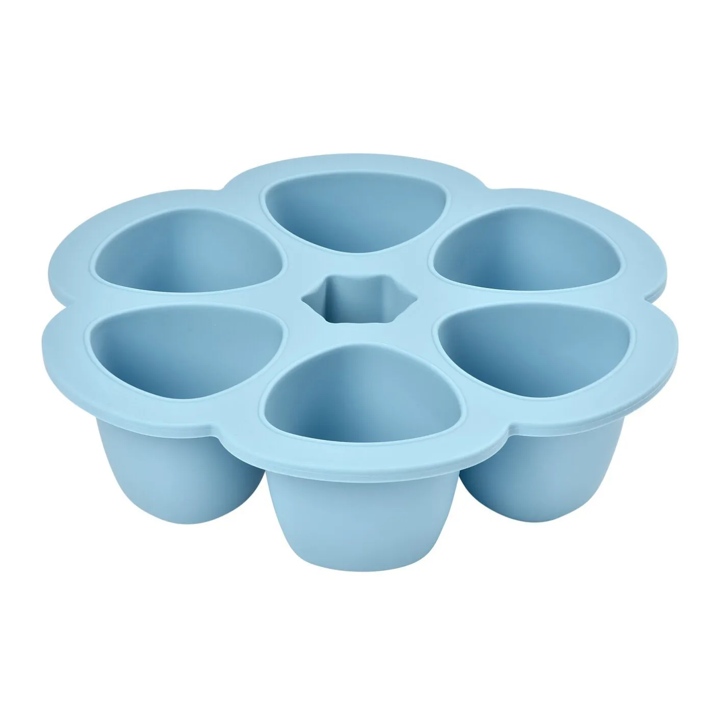 BÉABA Pots De Conservation|Pots De Conservation*Moule multiportions silicone 6X150ml Bleu Blue