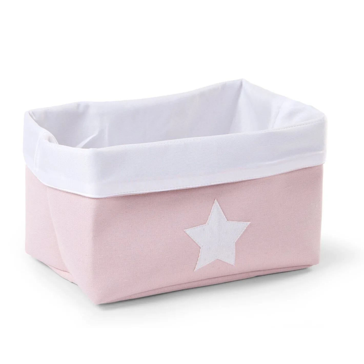 BÉABA Paniers De Rangement*Panier De Rangement - 32x20x20 Cm - Toile - Rose Tendre Blan Greystripes