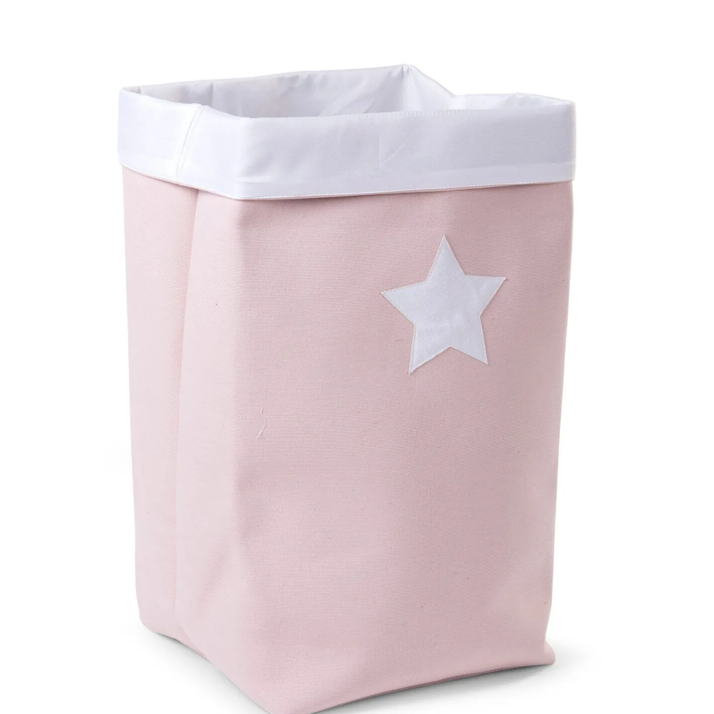 BÉABA Paniers De Rangement*Panier De Rangement - 32x32x60 Cm - Toile - Rose Tendre Blan Greystripes