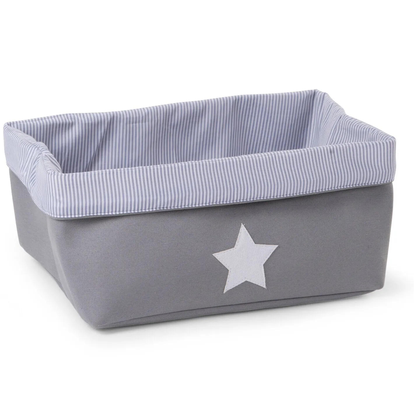 BÉABA Paniers De Rangement*Panier De Rangement - 40x30x20 Cm - Toile - Gris Rayures Greystripes