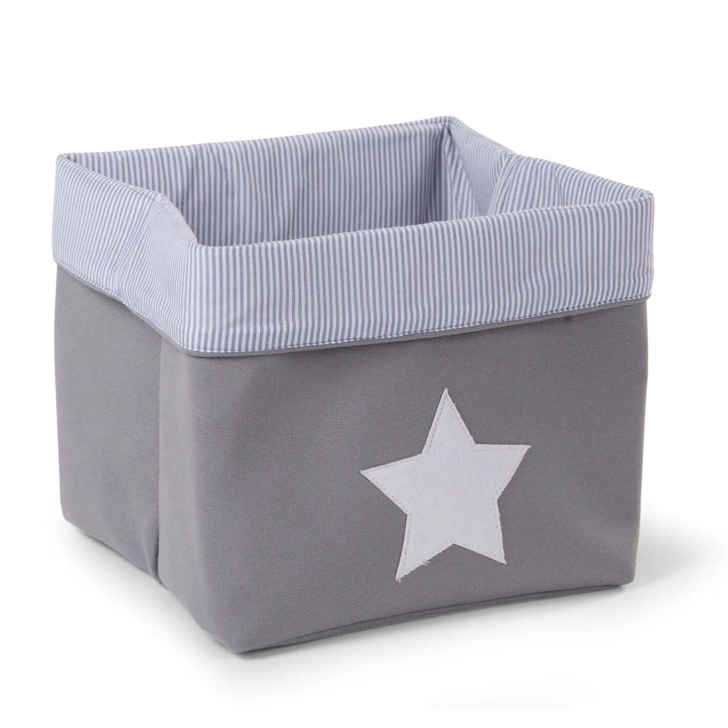 BÉABA Paniers De Rangement*Panier De Rangement - 32x32x29 Cm - Toile - Gris Rayures Greystripes