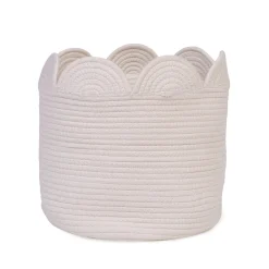 BÉABA Paniers De Rangement*Panier fleur - 30x30x30cm - Corde De Coton - Ecru Offwhite