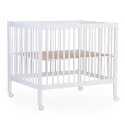 BÉABA Parcs Bébé Et Accessoires*Parc 97 + Roues - 95x75 Cm - Bois - Blanc Noir