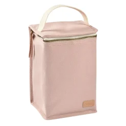 BÉABA Sacs Isotherme Bébé|Goûter Sain*Pochette repas isotherme Rose poudré Black/pinkgold