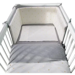 BÉABA Accessoires De Lit*Protection Lit - 35x170 Cm - Jersey - Gold Dots Goldcots