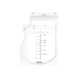 BÉABA Accessoires D'allaitement*Sachets de conservation pour lait maternel 250 ml x 50