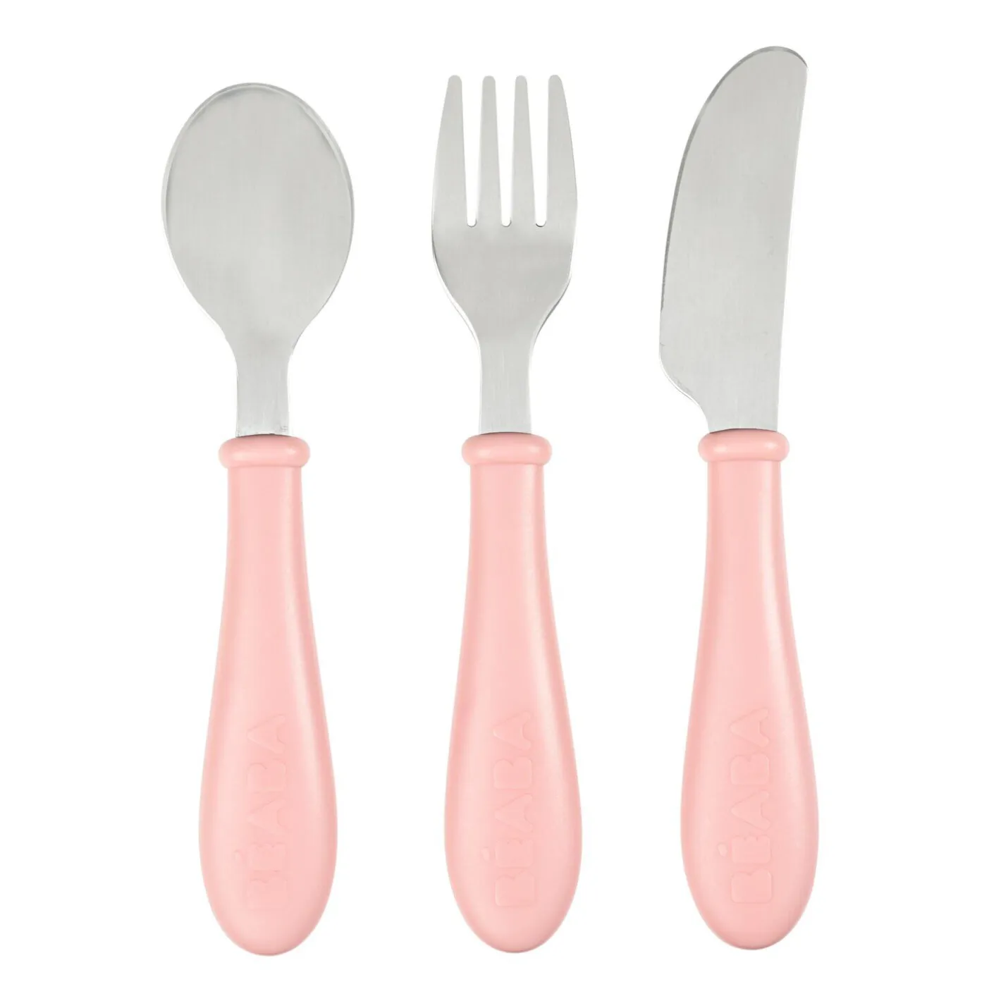 BÉABA Couverts Vaisselle Et Bavoirs*Set 3 couverts inox Rose Airygreen