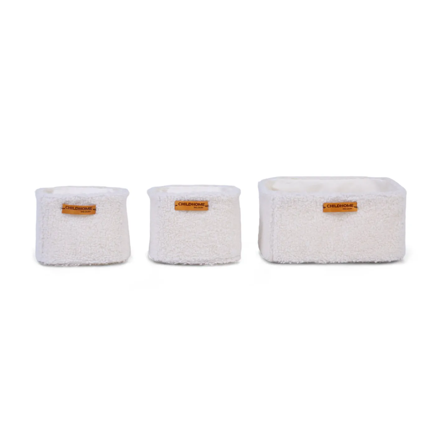 BÉABA Paniers De Rangement*Set Of 3 Hanging Storage Baskets - 21x14x10 Cm + 14x10x10 Cm -Teddy Off white