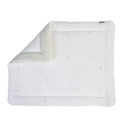 BÉABA Parcs Bébé Et Accessoires*Tapis De Parc - 75x95 Cm - Jersey - Forêt - Mousseline Vichy Marin