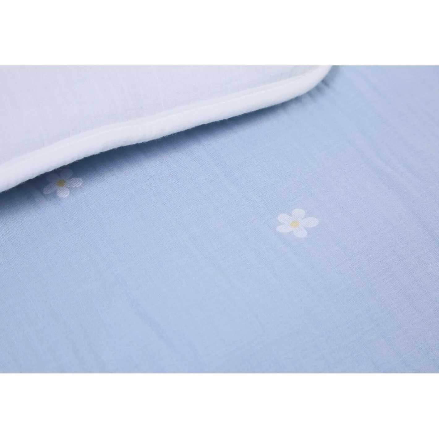 BÉABA Parcs Bébé Et Accessoires*Tapis De Parc - 75x95 Cm - Mousseline Fleur - Bleue Marin