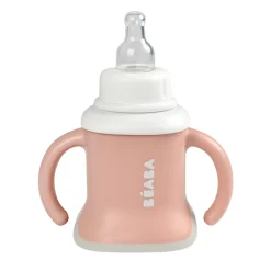 BÉABA Couverts Vaisselle Et Bavoirs|Biberons Et Accessoires*Tasse Evoluclip 3 en 1 Vieux rose Airygreen