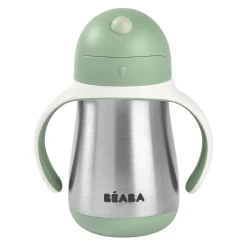 BÉABA Couverts Vaisselle Et Bavoirs*Tasse paille inox 250ml Vert sauge Windyblue