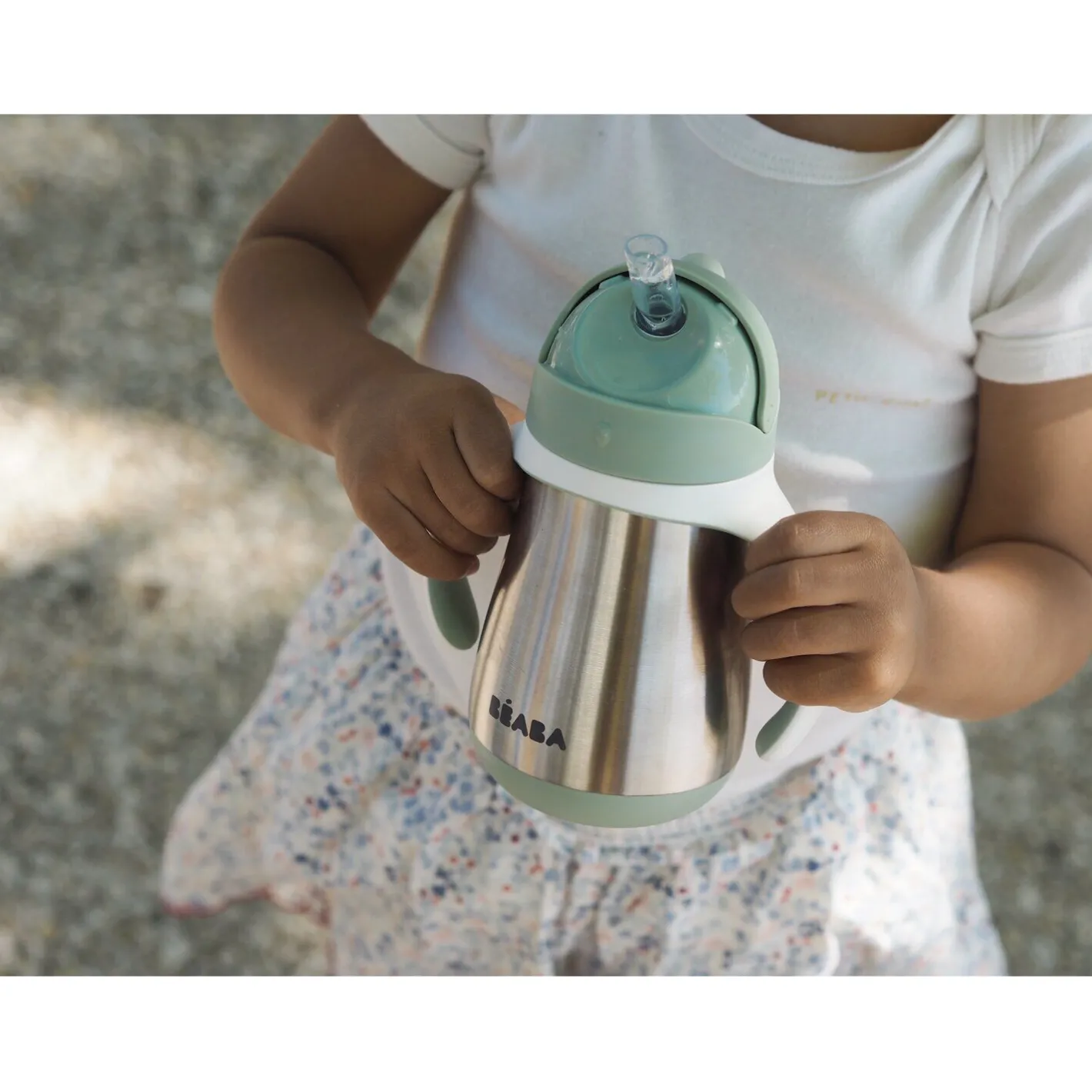 BÉABA Couverts Vaisselle Et Bavoirs*Tasse paille inox 250ml Vert sauge Windyblue