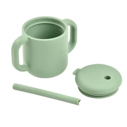 BÉABA Couverts Vaisselle Et Bavoirs|Biberons Et Accessoires*Tasse paille silicone Vert sauge Sagegreen