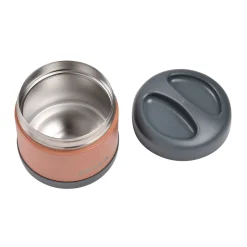 BÉABA Goûter Sain|Pots De Conservation*Thermo-portion inox 500ml Gris minéral/Terracotta Balticblue
