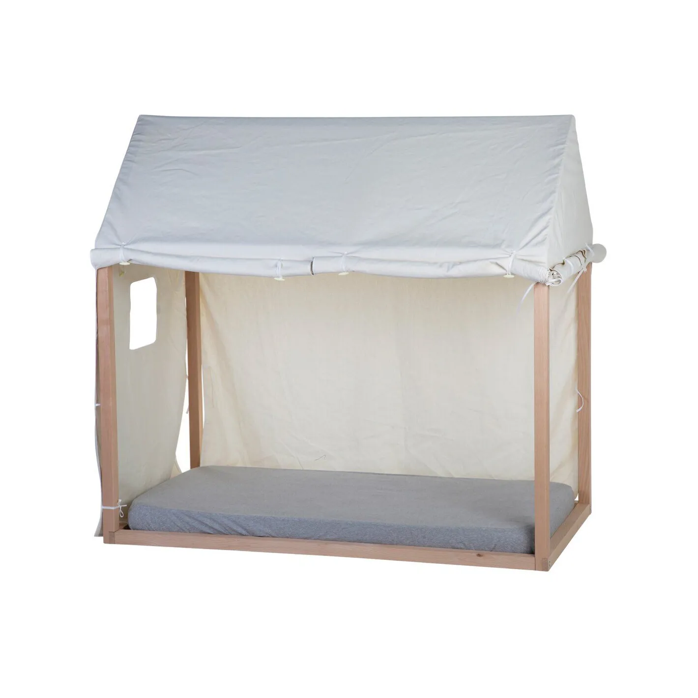 BÉABA Lits Tipi Et Cabanes|Accessoires De Lit*Toile Pour Lit Cabane - 70x140 Cm - Blanc Anthracite